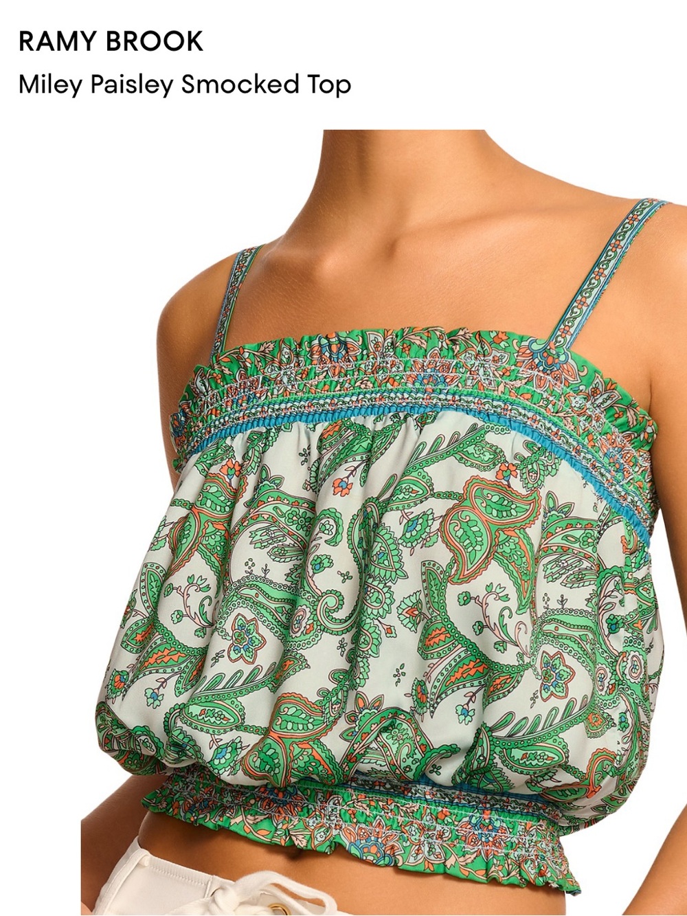 Ramy Brook
Miley Paisley Smocked Top